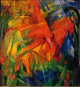 Franz Marc Animals in a Landscape Spain oil painting artist